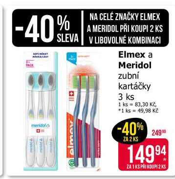 Meridol zubní kartáčky 3 ks 