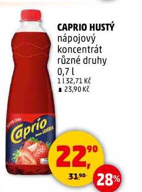 CAPRIO HUSTÝ nápojový koncentrát různé druhy, 0,7 l