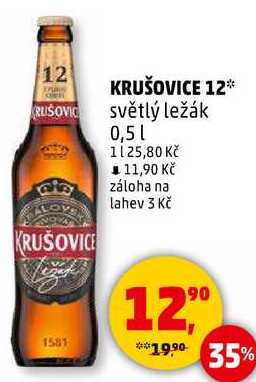 KRUŠOVICE 12 světlý ležák, 0,5 l 