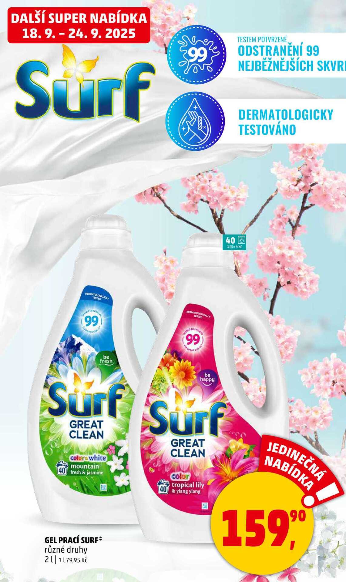 GEL PRACÍ SURF různé druhy, 2 l 