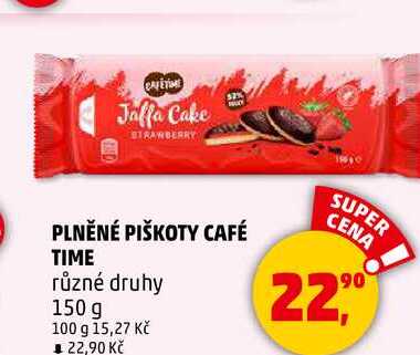 PLNĚNÉ PIŠKOTY CAFÉ TIME různé druhy, 150 g 
