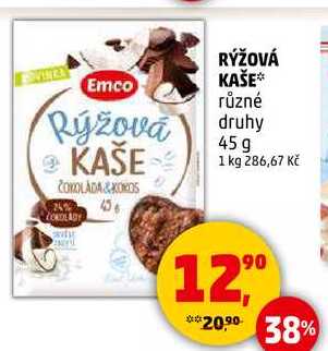 RÝŽOVÁ KAŠE různé druhy, 45 g 