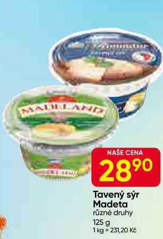 Madeta Madeland různé druhy 125 g 