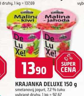 KRAJANKA DELUXE 150 g smetanový jogurt, 7,2 % 