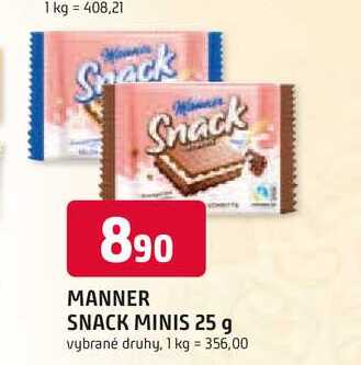 MANNER SNACK MINIS 25 g 