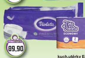 VIOLETA Premium toaletní papír bavlna 10ks 3vr. 