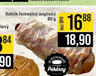 Rohlík řemeslný anglický 80 g