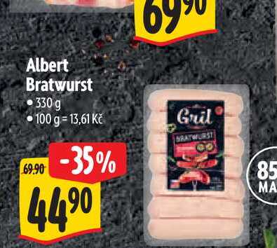 Albert Bratwurst 330 g  