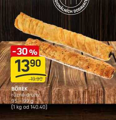 BÖREK různé druhy 95-99 g 