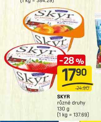 SKYR různé druhy 130 g 