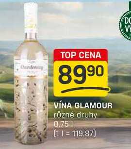 VÍNA GLAMOUR různé druhy 0,75l