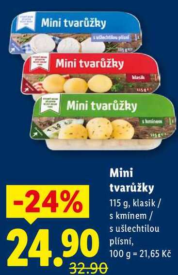 Mini tvarůžky, 115 g