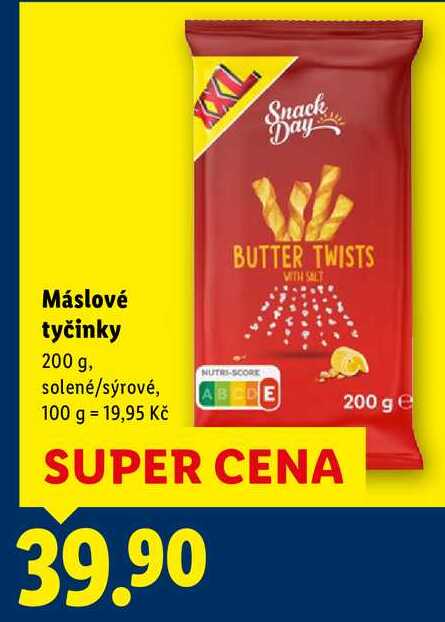Máslové tyčinky, 200 g