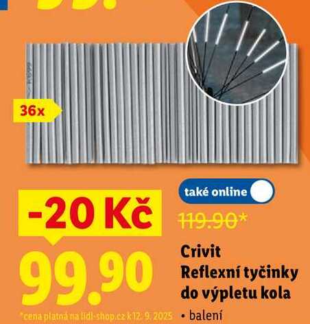 Crivit Reflexní tyčinky do výpletu kola