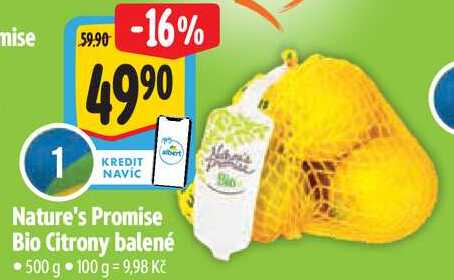 Nature's Promise Bio Citrony balené, 500 g 