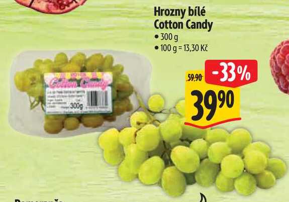 Hrozny bílé Cotton Candy, 300 g