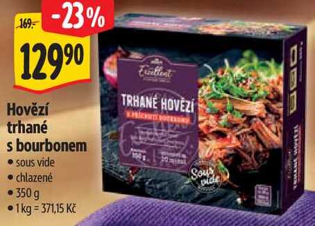 Hovězí trhané s bourbonem, 350 g
