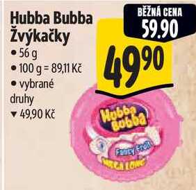 Hubba Bubba Žvýkačky, 56 g