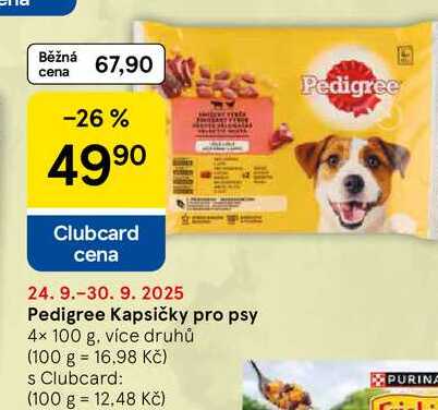 Pedigree Kapsičky pro psy, 4x 100 g 