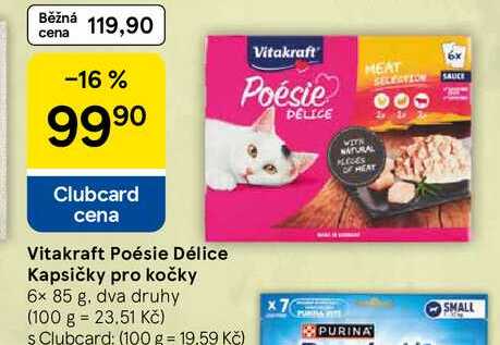 Vitakraft Poésie Délice Kapsičky pro kočky, 6x 85 g, dva druhy 