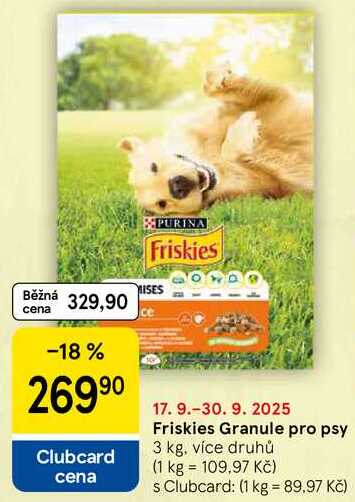 Friskies Granule pro psy, 3 kg, více druhů 