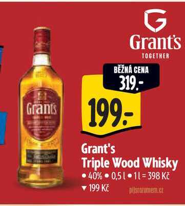   Grant's Triple Wood Whisky 0,5 l