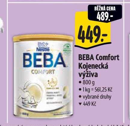   BEBA Comfort Kojenecká výživa  800 g 