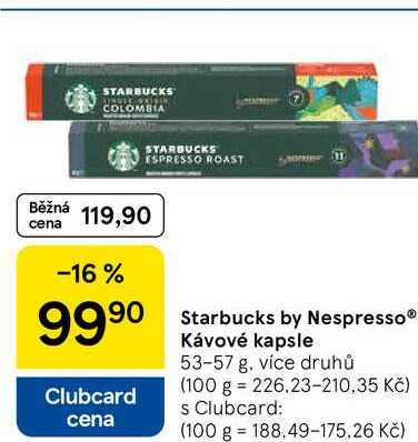 Starbucks by Nespresso® Kávové kapsle, 53-57 g, více druhů 