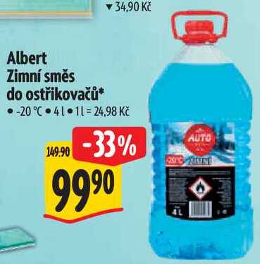 Albert Zimní směs do ostřikovačů, 4 l