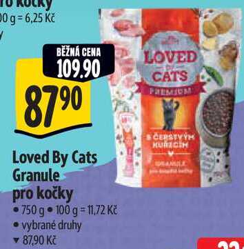 Loved By Cats Granule pro kočky, 750 g 