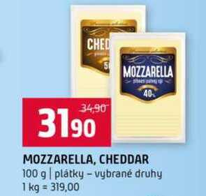 MOZZARELLA, CHEDDAR 100 g