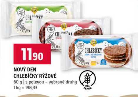 NOVÝ DEN CHLEBÍČKY RÝŽOVÉ 60 g