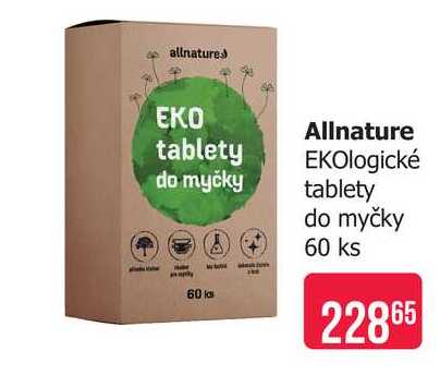 Allnature EKOlogické tablety do myčky 60 ks 