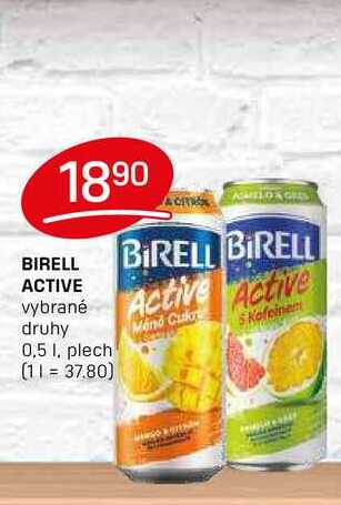 BIRELL ACTIVE vybrané druhy 0,5l, plech