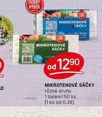 MIKROTENOVÉ SÁČKY různé druhy 1 balení/50 ks 