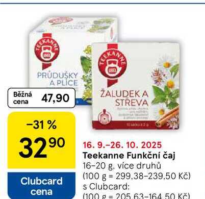 Teekanne Funkční čaj, 16-20 g, více druhů 