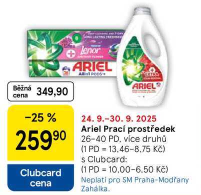 Ariel Prací prostředek, 26-40 PD, více druhů 