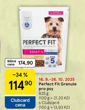 Perfect Fit Granule pro psy, 825 g  