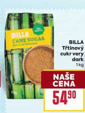BILLA Třtinový cukr very dark 1kg