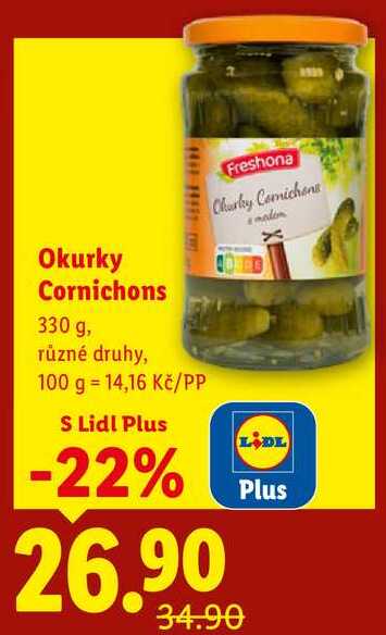 Okurky Cornichons, 330 g