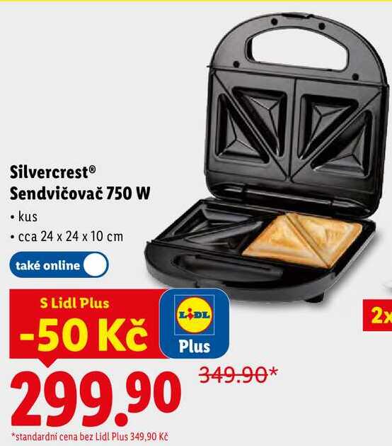Silvercrest Sendvičovač 750 W 