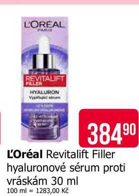 L'Oréal Revitalift Filler hyaluronové sérum proti vráskám 30 ml 