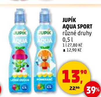 JUPÍK AQUA SPORT různé druhy, 0,5 l 