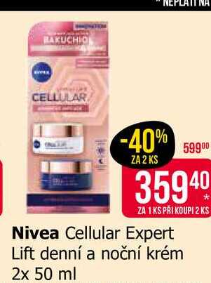 Nivea Cellular Expert Lift denní a noční krém 2x 50 ml 