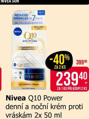 Nivea Q10 Power denní a noční krém proti vráskám 2x 50 ml 