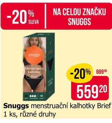 Snuggs menstruační kalhotky Brief 1 ks, různé druhy 