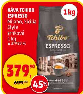KÁVA TCHIBO ESPRESSO Milano, Sicilia Style zrnková, 1 kg 