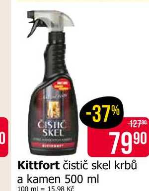 Kittfort čistič skel krbů a kamen 500 ml