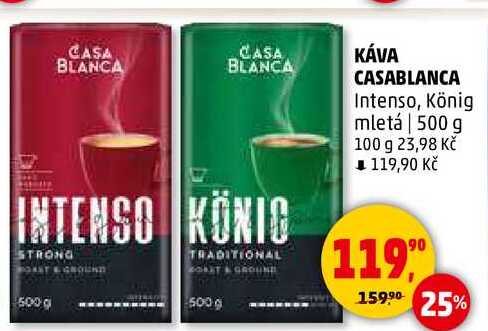 KÁVA CASABLANCA Intenso, König mletá, 500 g