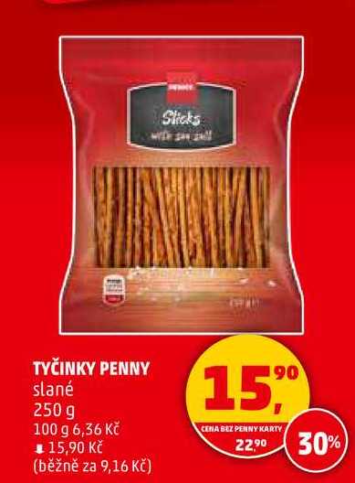 TYČINKY PENNY slané, 250 g  